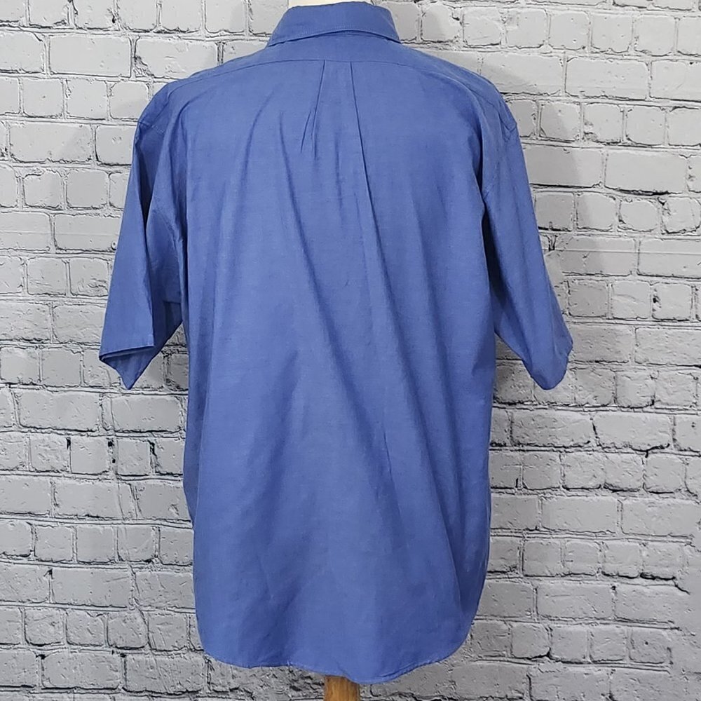 2/$20 Red Kap Short Sleeve Button-Up Shirt Neck Size 18.5 - Picture 2 of 5